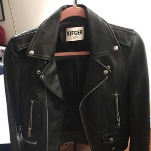 Leather(sheepskin) jacket . Size Small.